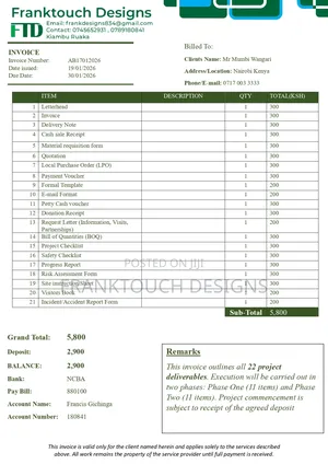 Custom Receipts, Invoice, Receipt, and Quotation Templates