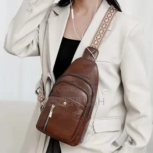 Quality Leather Sling Bag – Crossbody With Pattern Strap