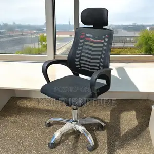 Office Chairs; Pre Loved Headrest Black Style Office Swivel Chairs