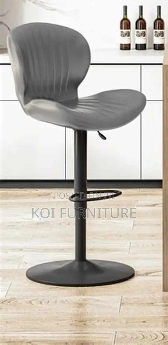 Barstools; Walouf Adjustable Leather Swivel Barstools