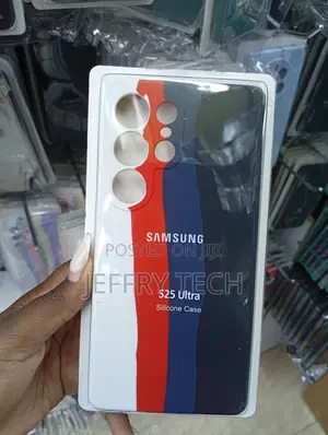 Samsung S25 Ultra Red, Blue, and Black Stripe Design Cover