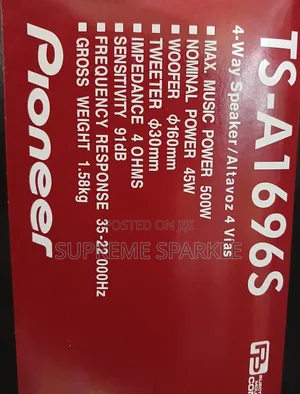Pioneer Ts-A1696s 4-Way 500w 6cm/ 6"