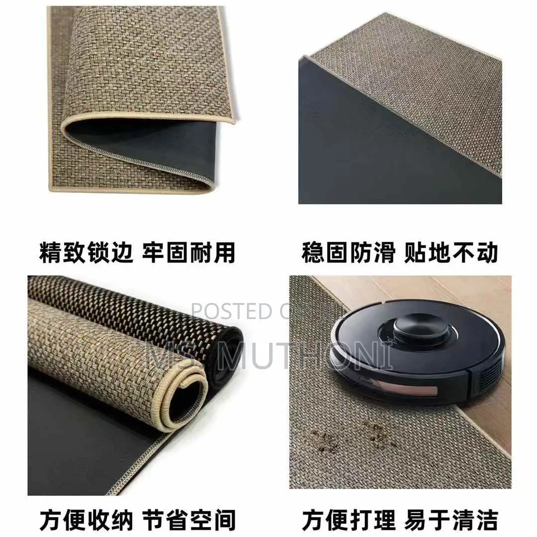 Solid Color Dirt Trapper Doormats Featuring a Non-Slip Backing.