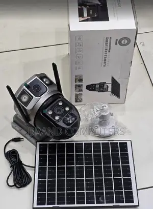 V380 Wireless Solar Security Cameras Waterproof Dual Lens Solar Camera