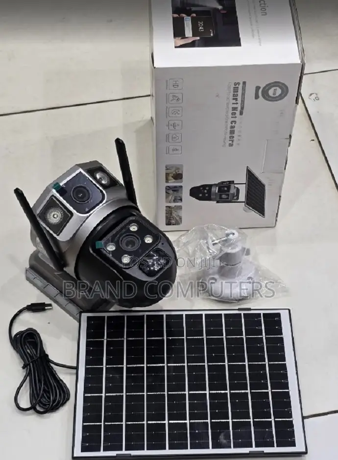 V380 Wireless Solar Security Cameras Waterproof Dual Lens Solar Camera