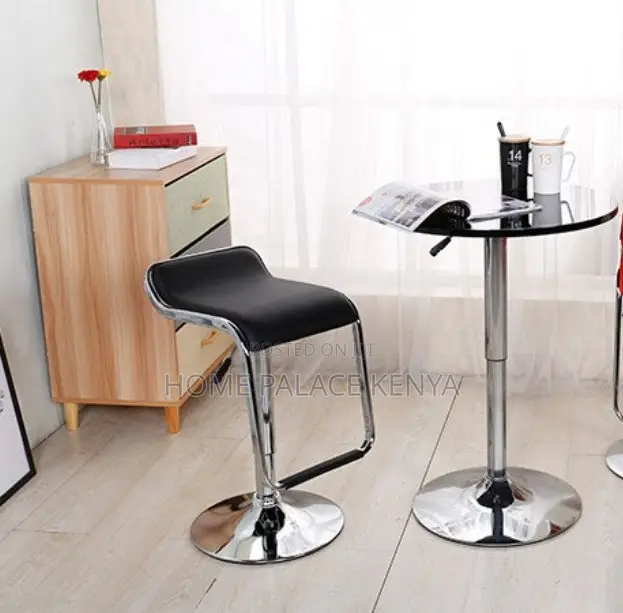 Bar Stool: Mid Century Adjustable Pu Leather Bar Stool