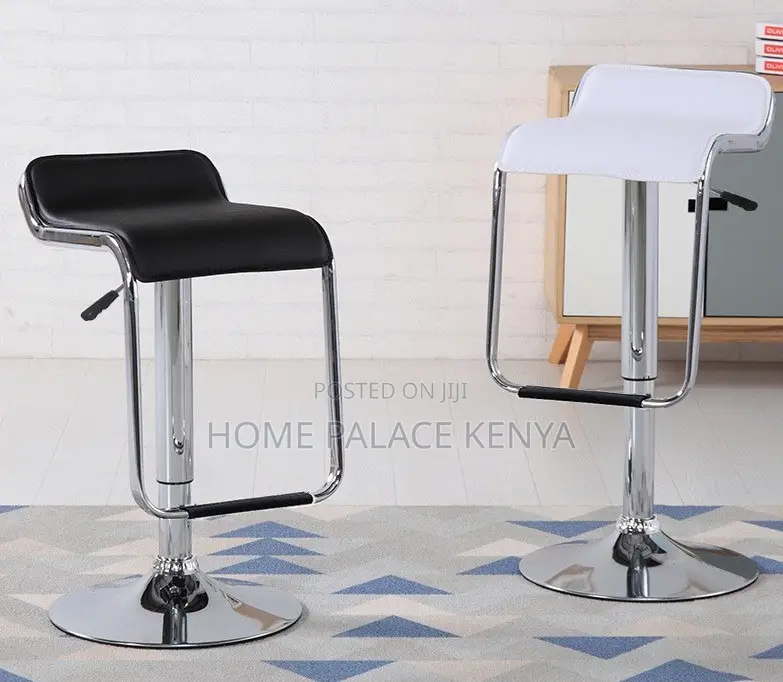 Bar Stool: Mid Century Adjustable Pu Leather Bar Stool
