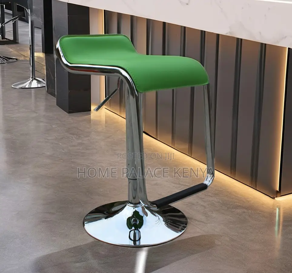 Bar Stool: Mid Century Adjustable Pu Leather Bar Stool