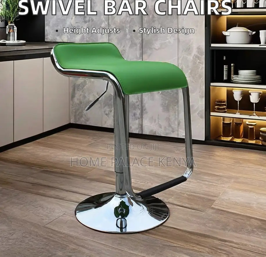 Bar Stool: Mid Century Adjustable Pu Leather Bar Stool