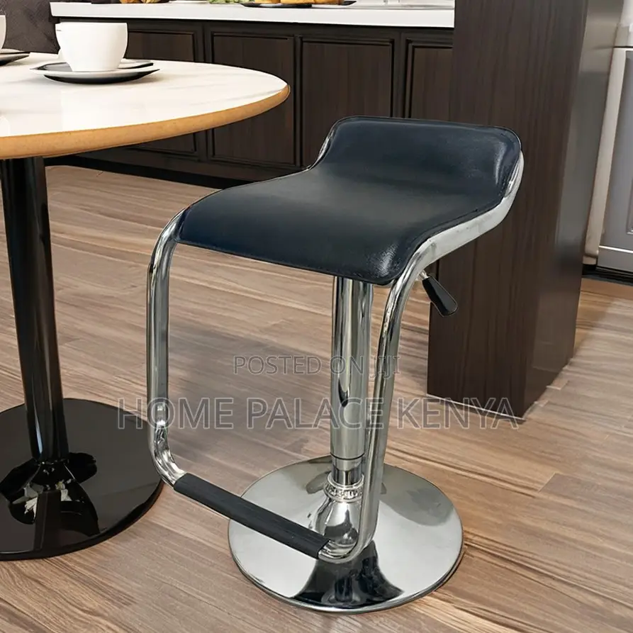 Bar Stool: Mid Century Adjustable Pu Leather Bar Stool