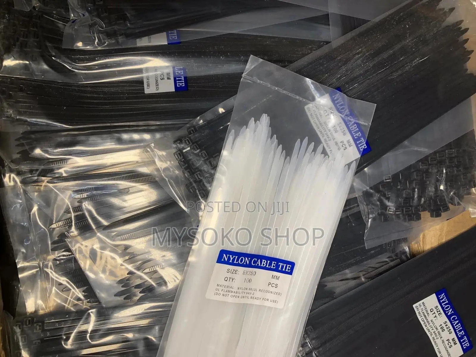 5x250mm Cable Ties (100 Pieces )