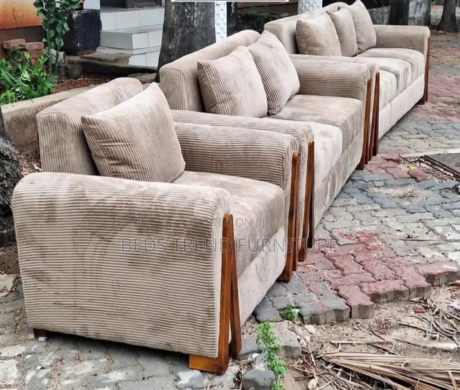 Beige 6 Seater Sofa Set