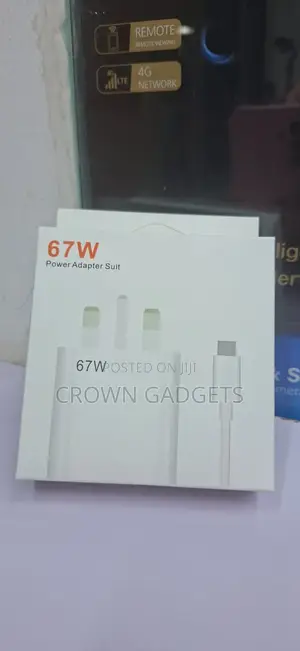 67w Turbo Fast Charger With 6a Cable Travel Power Adapter