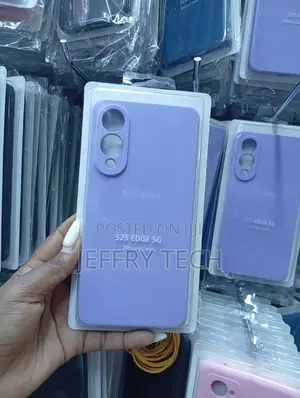Samsung S25 Edge 5g Silicone Case in Lavender Purple