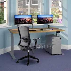 Office Desk; 1.4 Meters Linea Eco Economy Electric Sit Stand Desk