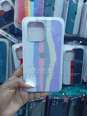iPhone 14 Pro Max Colorful Gradient Silicone Case