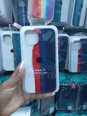 iPhone 14 Featuring a Matte Finish and a Central Apple Logo Case
