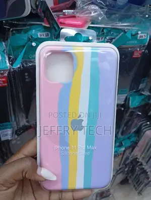 iPhone 11 Pro Max Silicone Rainbow Gradient Case