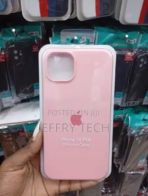 iPhone 14 Plus Microfiber Lining Pink Silicone Case