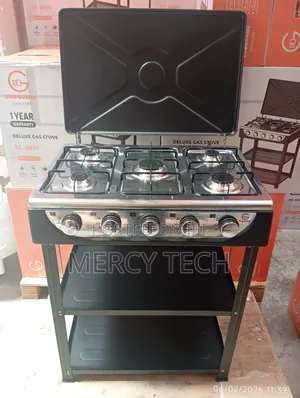 Eurochef Ec-6015 Deluxe 5 Burner Gas Stove With Stand