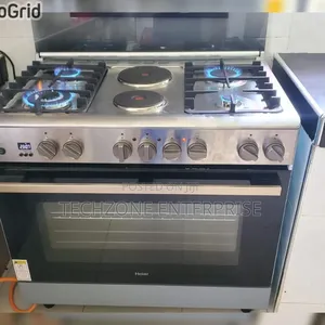 60*90cm Haier 4g+2e Standing Cooker With Wide Oven, Silver 