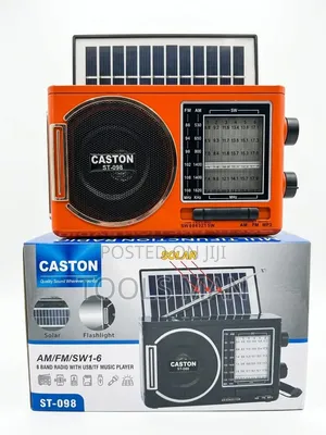 Caston St-098 Solar Rechargeable 8-Band Radio With Flashlight Mp3.