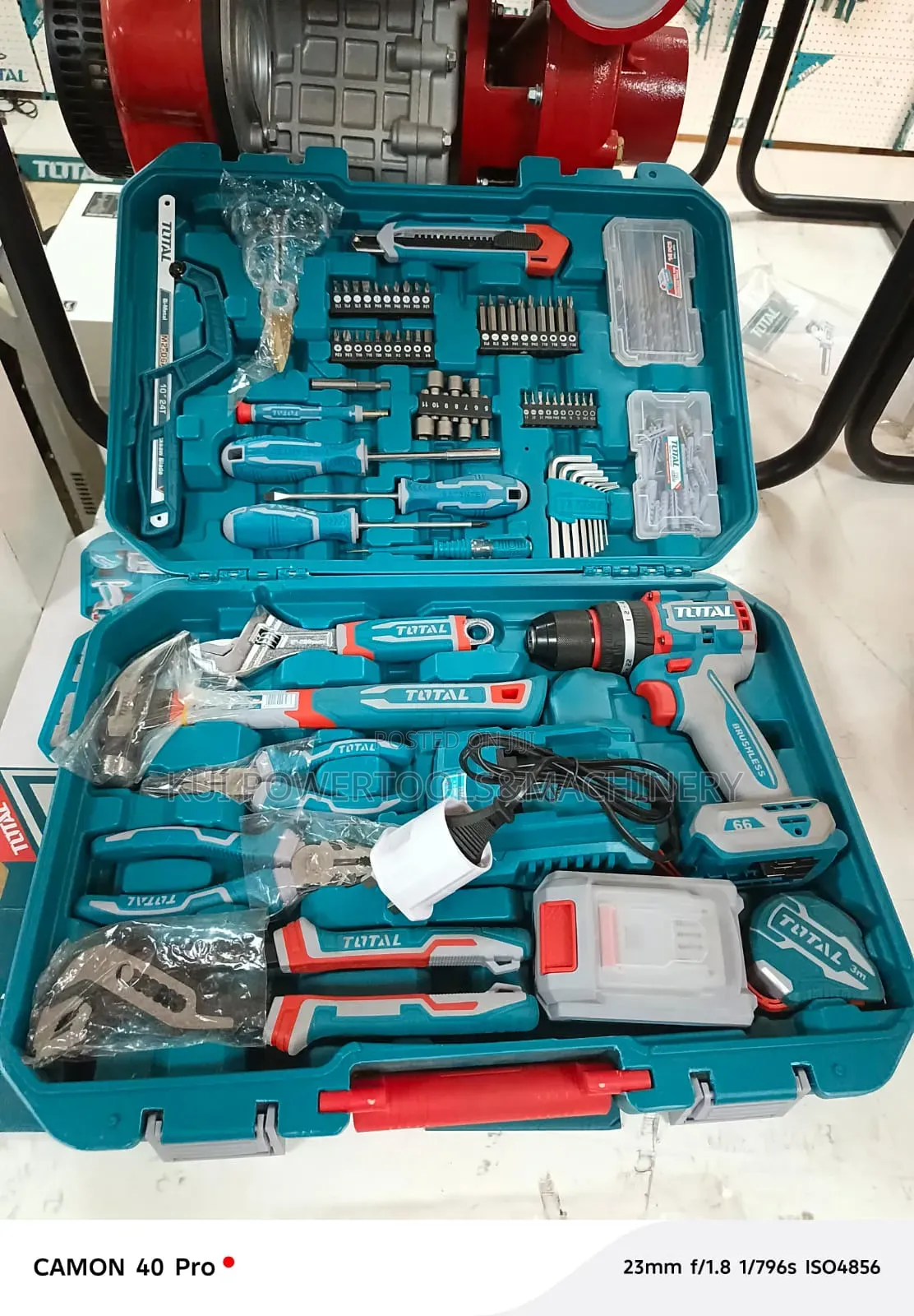 Total 165pcs Toolbox/ Cordless Drill Toolkit