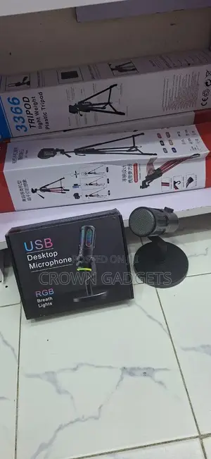 Usb Condenser Microphone RGB Lights for Pc Gaming Setup