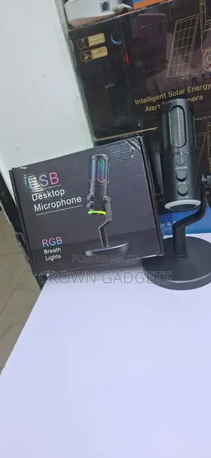 Usb Gaming Mic Rgb Lights Desktop Condenser Podcast Mic