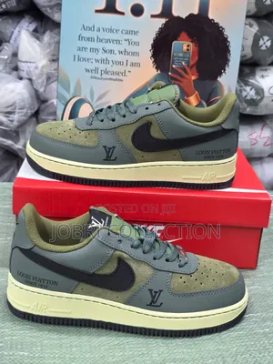 Nike Airforce One X Louis Vuitton Green Sneakers