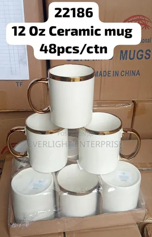 Gold Rimmed Ceramic Mugs