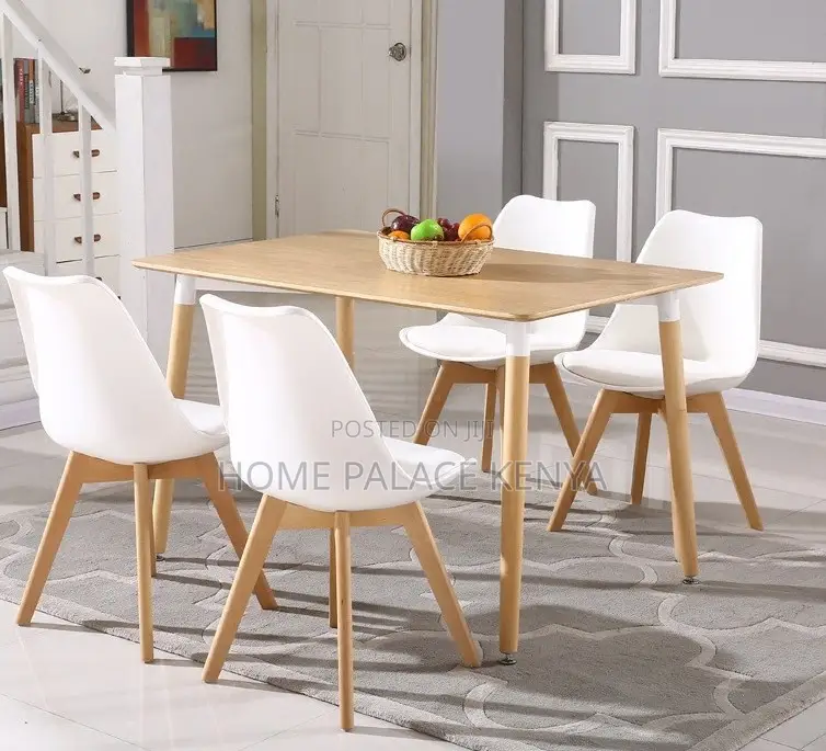 Dining Table: Nordic Dining Table With MDF Top