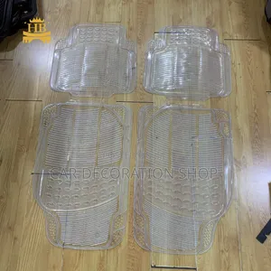 Clear Trimmable to Fit 5pc Set Car Floor Dirt Mat Protector