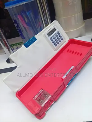 Pencil Pouch/Case With Inbuilt Calculator and Sharpener