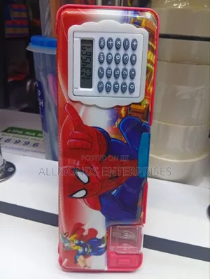 Pencil Pouch/Case With Inbuilt Calculator and Sharpener