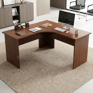 1400mm Customized Brown Curved Computer Desk