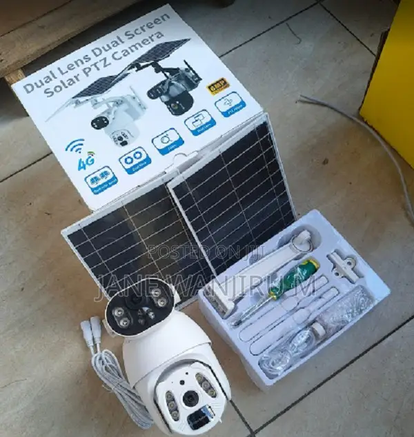 Solar Powered Dual Lens Outdoor CCTV Camera