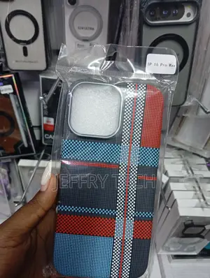 iPhone 16 Pro Max Multi-Colored Plaid Anti-Scratch Texture Case