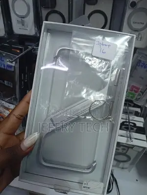 iPhone 16 Silver Metal Stand Case