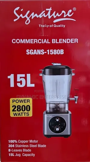 15 LTR Jar Commercial Blender Sgans-1580b at 16999