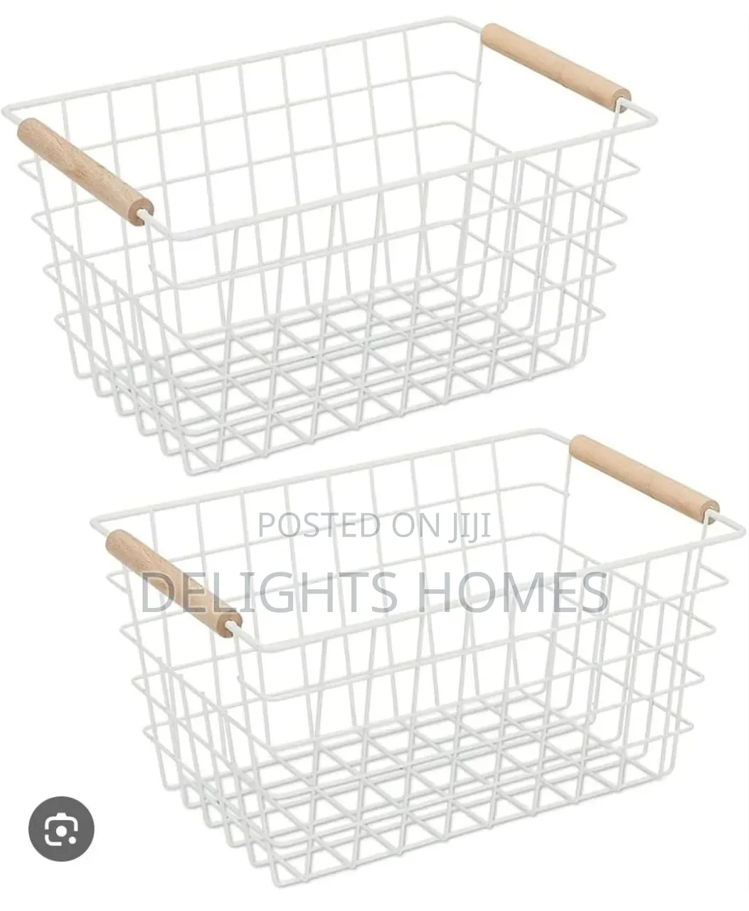Mesh Basket Wooden Handle-P