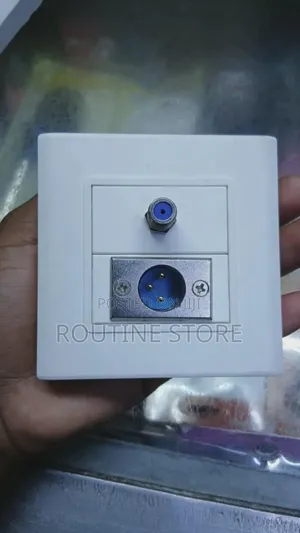 Single Faceplates With Rf-Coaxial and 3pin XLR Female Connectors