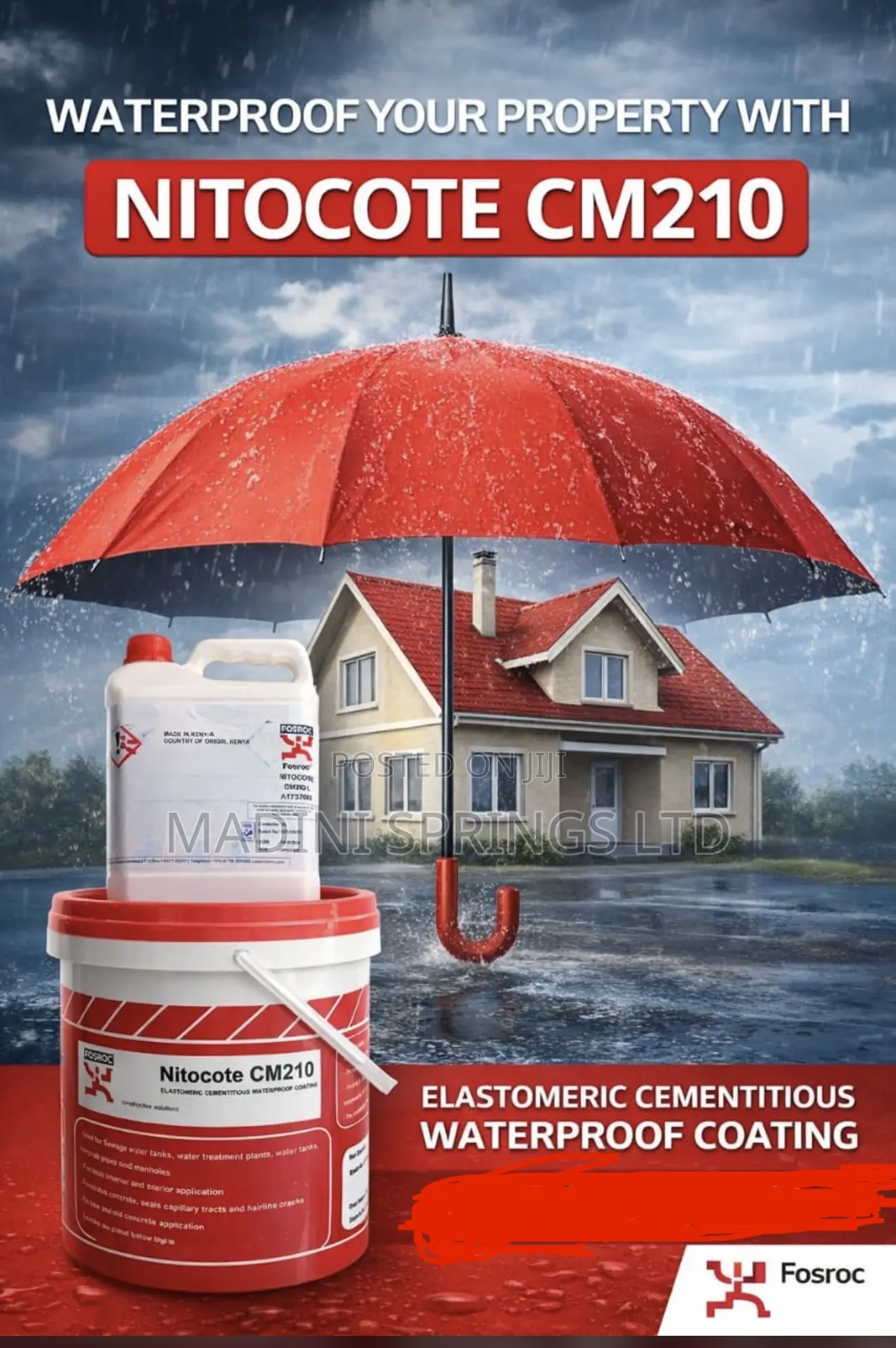 Fosroc Nitocote Cm210 Waterproof Cementious Coating