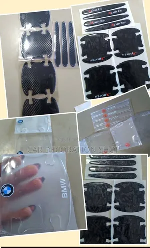 Clear or Black BMW ,Sport Branded Door Handle Bowl Stickers