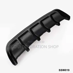 Matte or Gloss 6_fin Shark Fin Style Rear Bumper Bumper Lip Diffuser