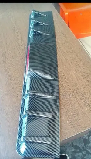Universal Rear Bumper Diffuser Lip Splitter With Carbon Fiber Style