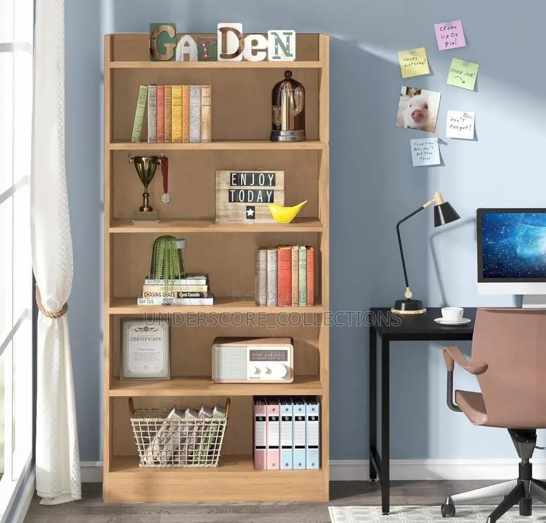 5 Tier Open Bookshelf
