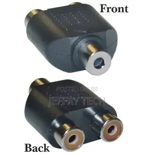 Rca to Stereo Adapter, 2 X Rca Female / 1 X 3.5mm Stereo Female 30s