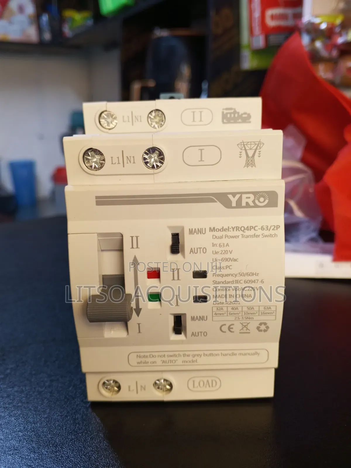Yrq4pc-63/2p Dual Power Automatic Transfer Switch.