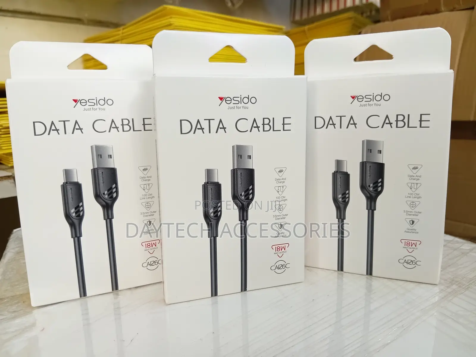 Yesido Ca126c 18w Usb to Type-C Fast Charging Cables.